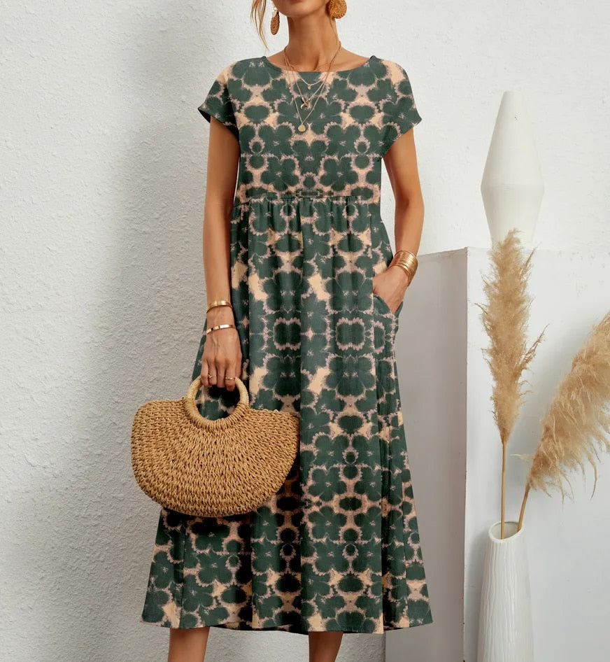 Robe A-Ligne Florale pour un Style Élégant
