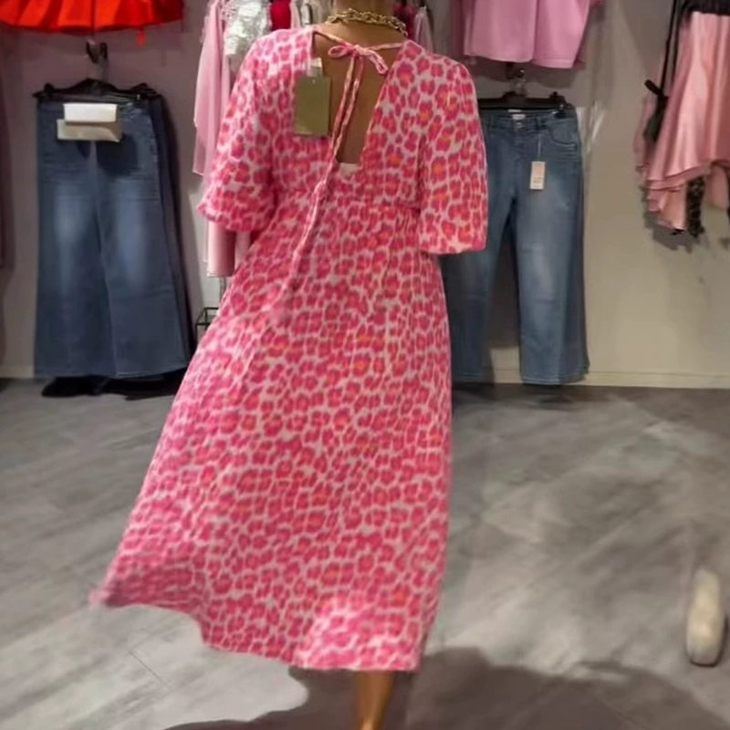 Robe Maxi Femme | Imprimé Ethnique & Manches Bouffantes Féminines