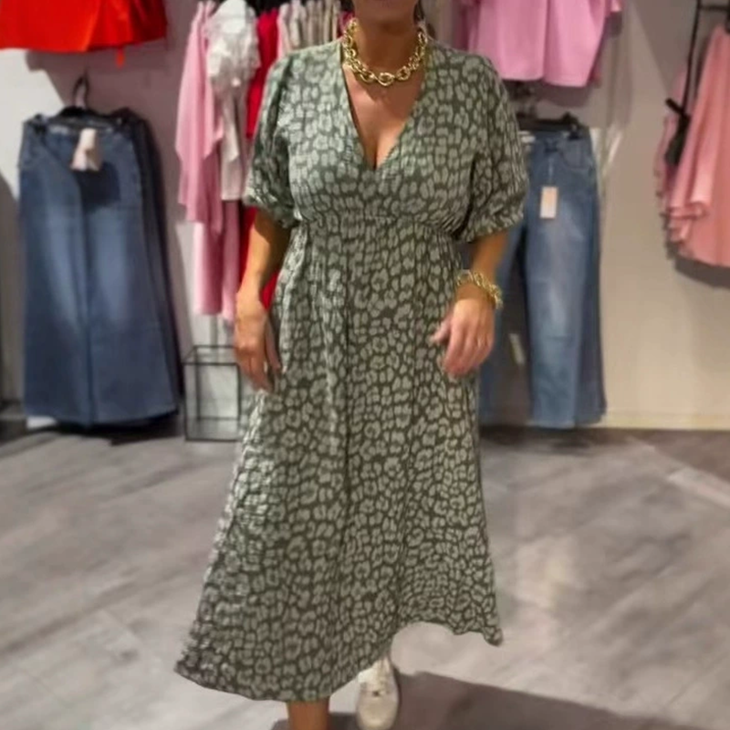 Robe Maxi Femme | Imprimé Ethnique & Manches Bouffantes Féminines