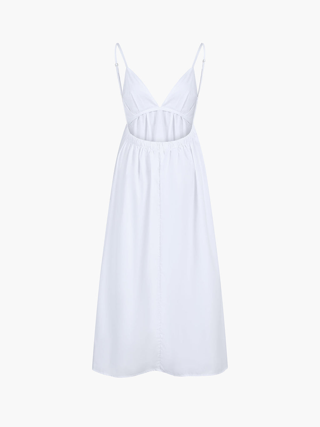 Robe midi sans manches à décolleté en V pour femmes
