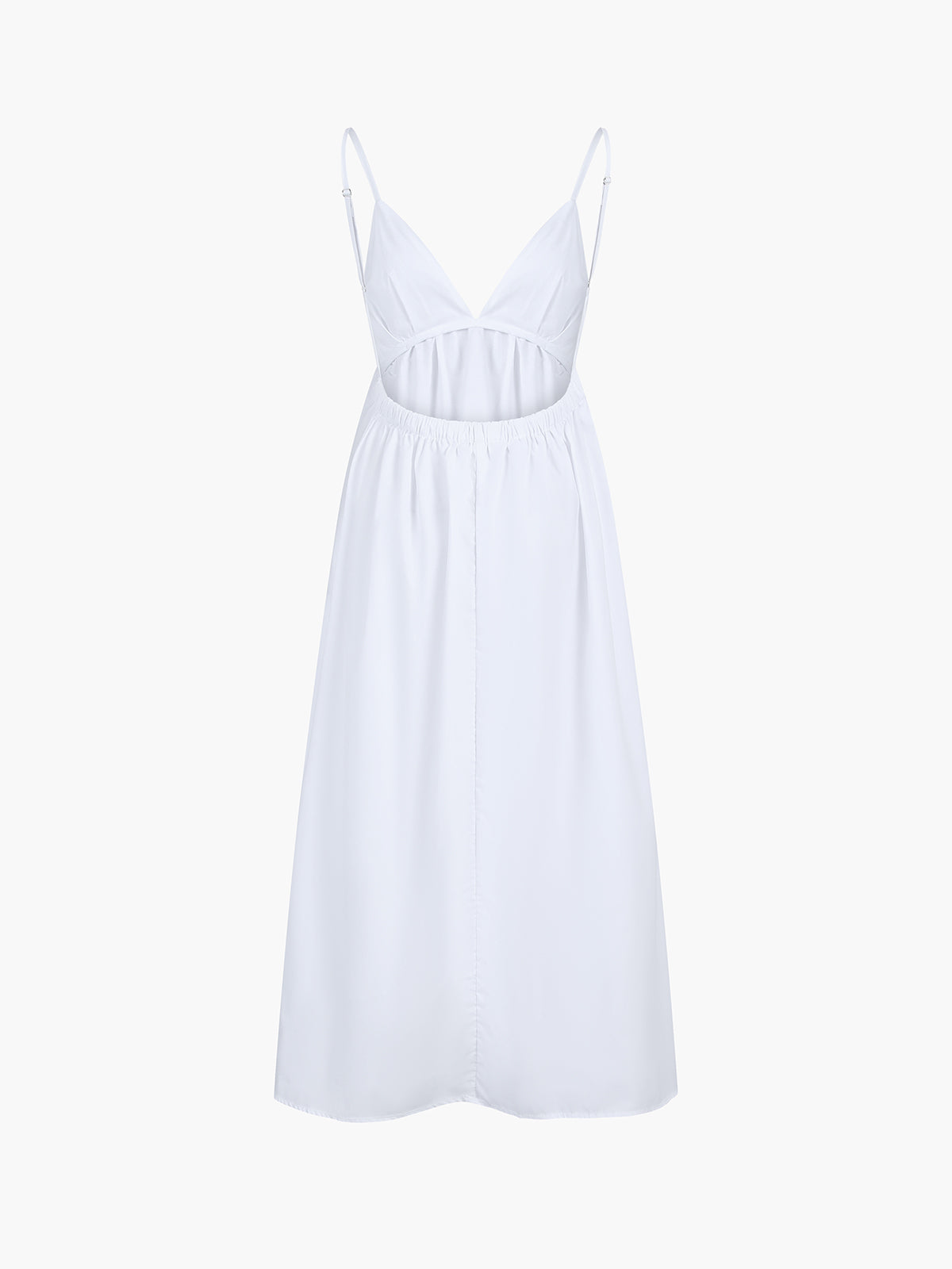 Robe midi sans manches à décolleté en V pour femmes