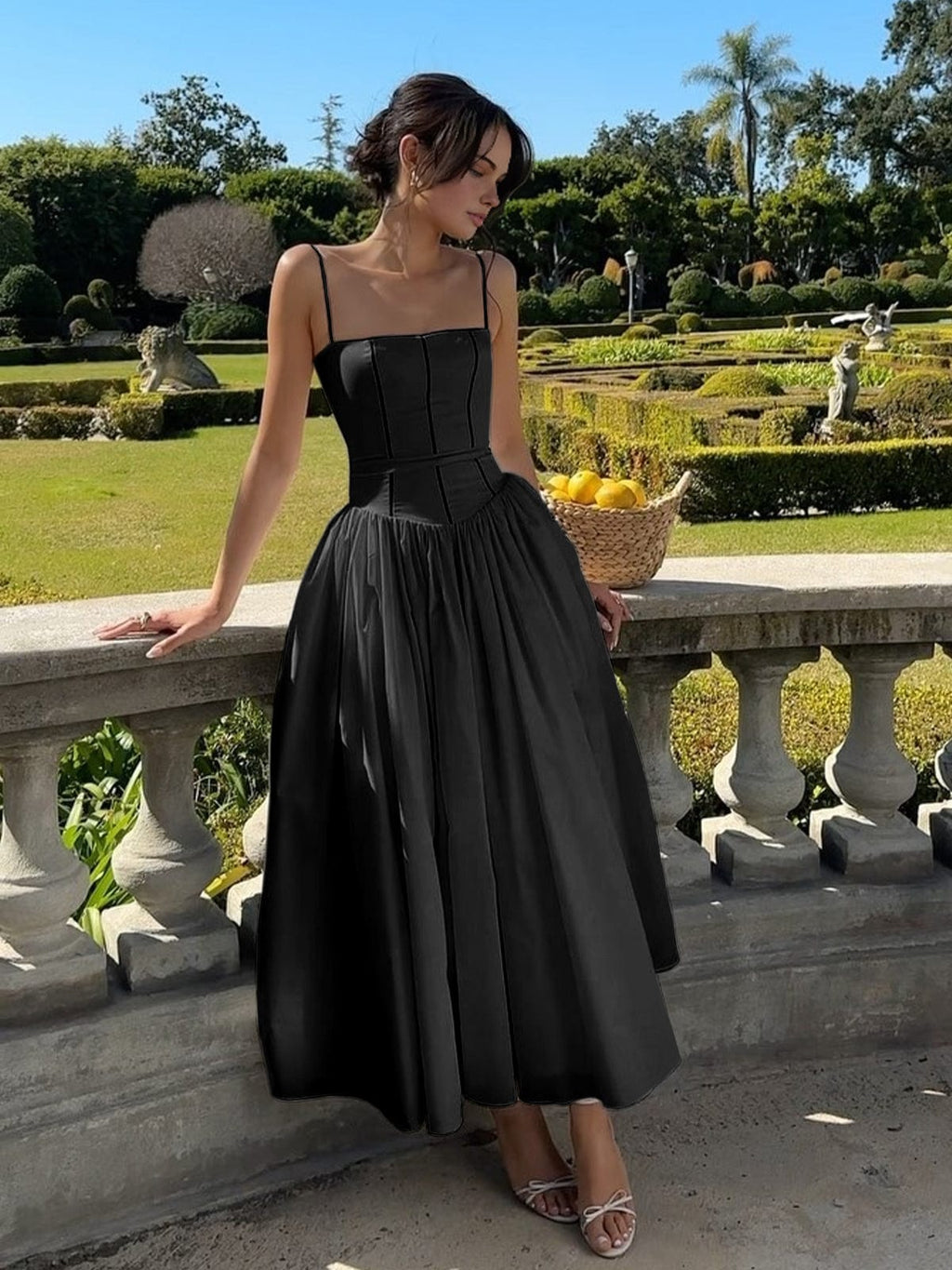 Gabriella | Robe Mi-Longue Élégante Avec Corset Pour Invité De Mariage Femme