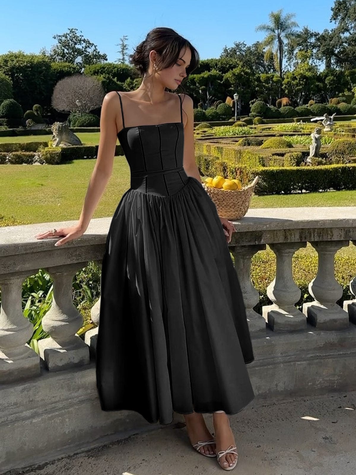 Gabriella | Robe Mi-Longue Élégante Avec Corset Pour Invité De Mariage Femme