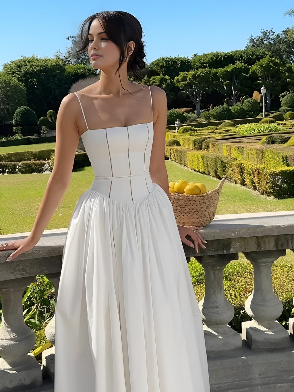Gabriella | Robe Mi-Longue Élégante Avec Corset Pour Invité De Mariage Femme