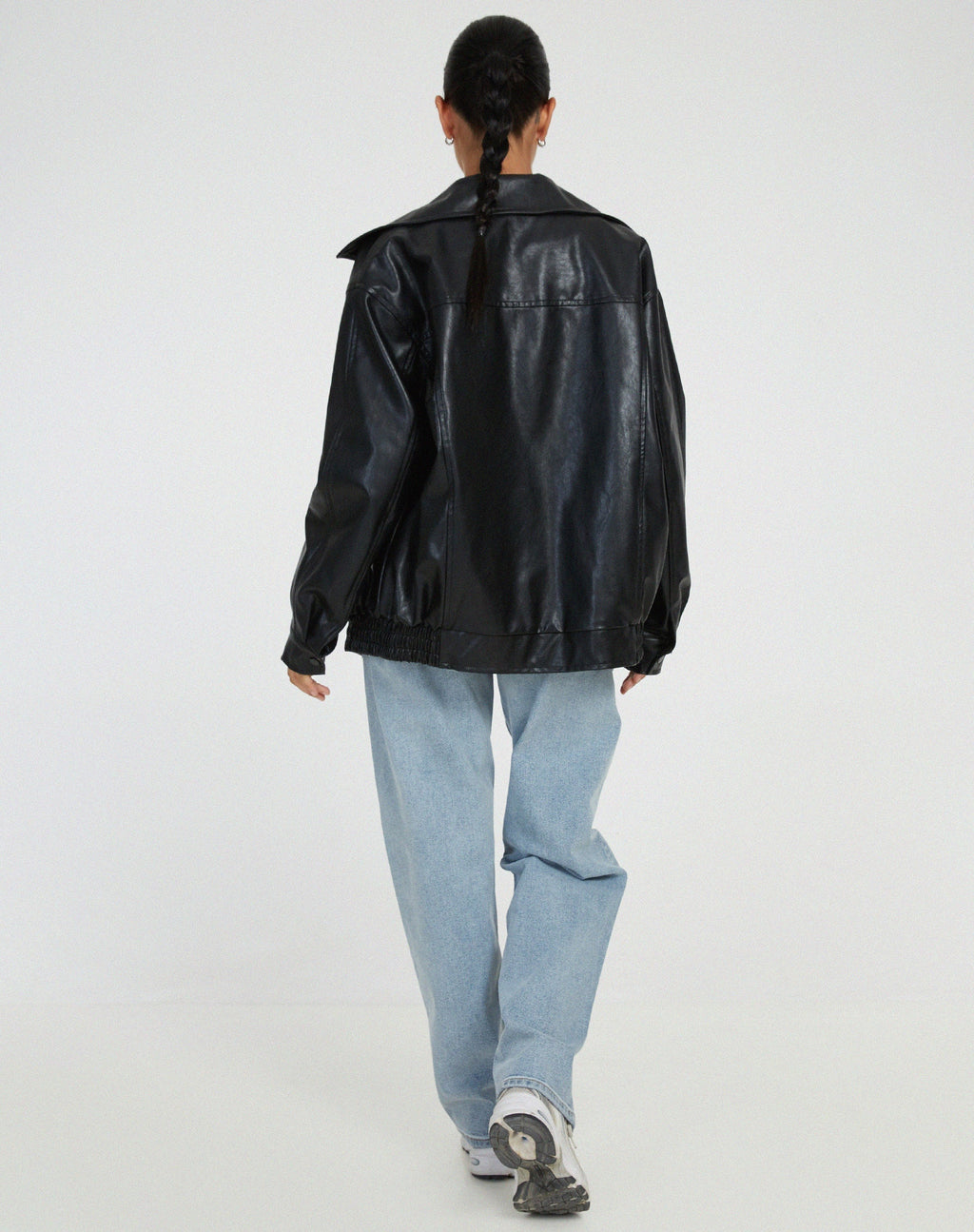 Veste Oversized Femme – Avec Fermeture Éclair, Convient pour le Printemps et l'Automne