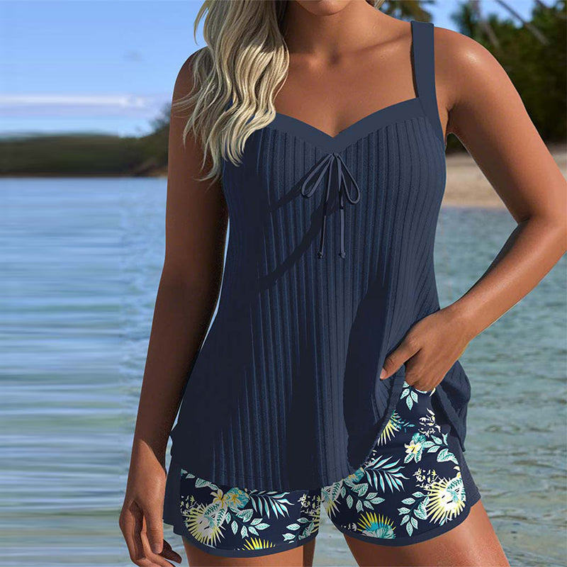 Evoria | Maillot de bain deux pièces avec shorts floraux