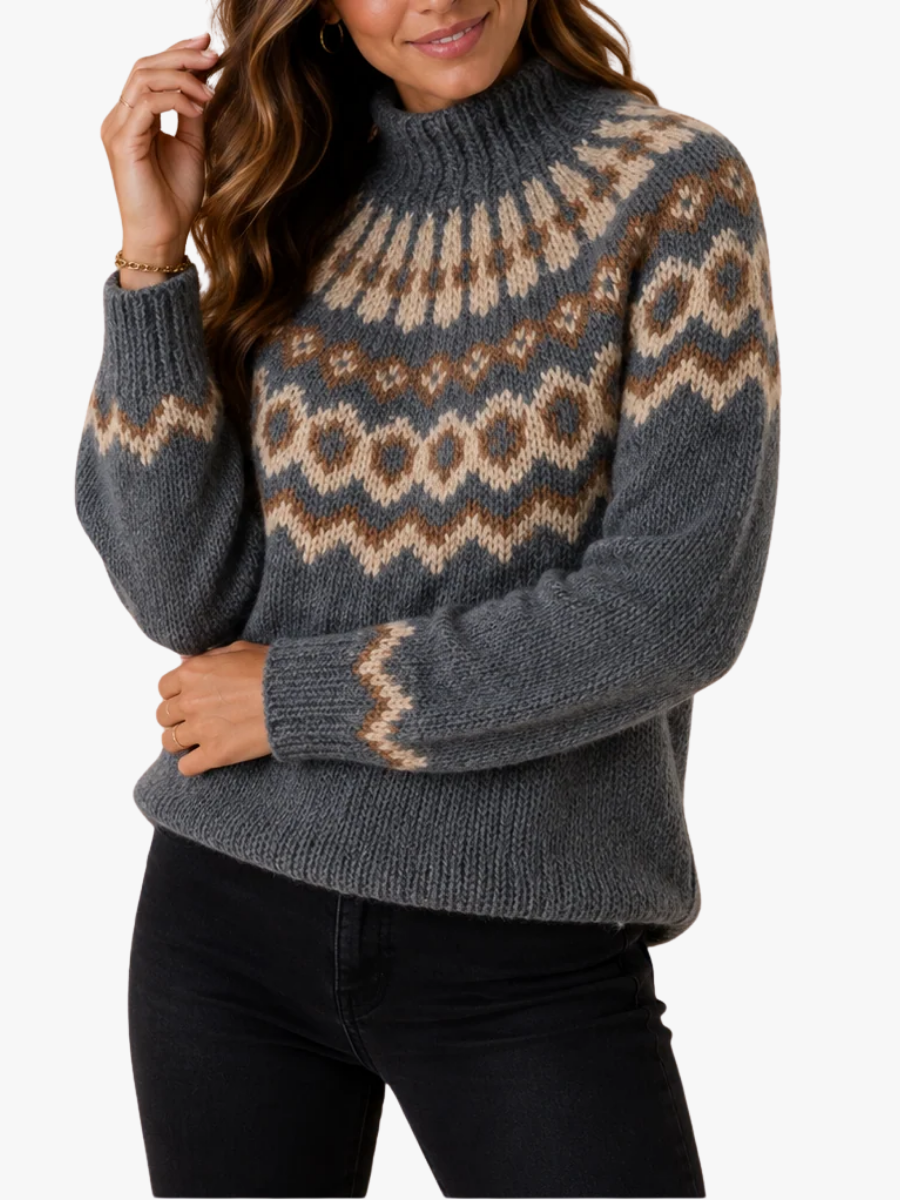 TRICOT À COL ROLLO POUR FEMMES