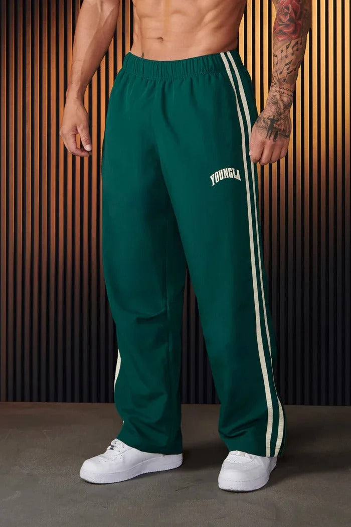 Pantalon de jogging baggy pour hommes | Confort à double rayure et cordon de serrage