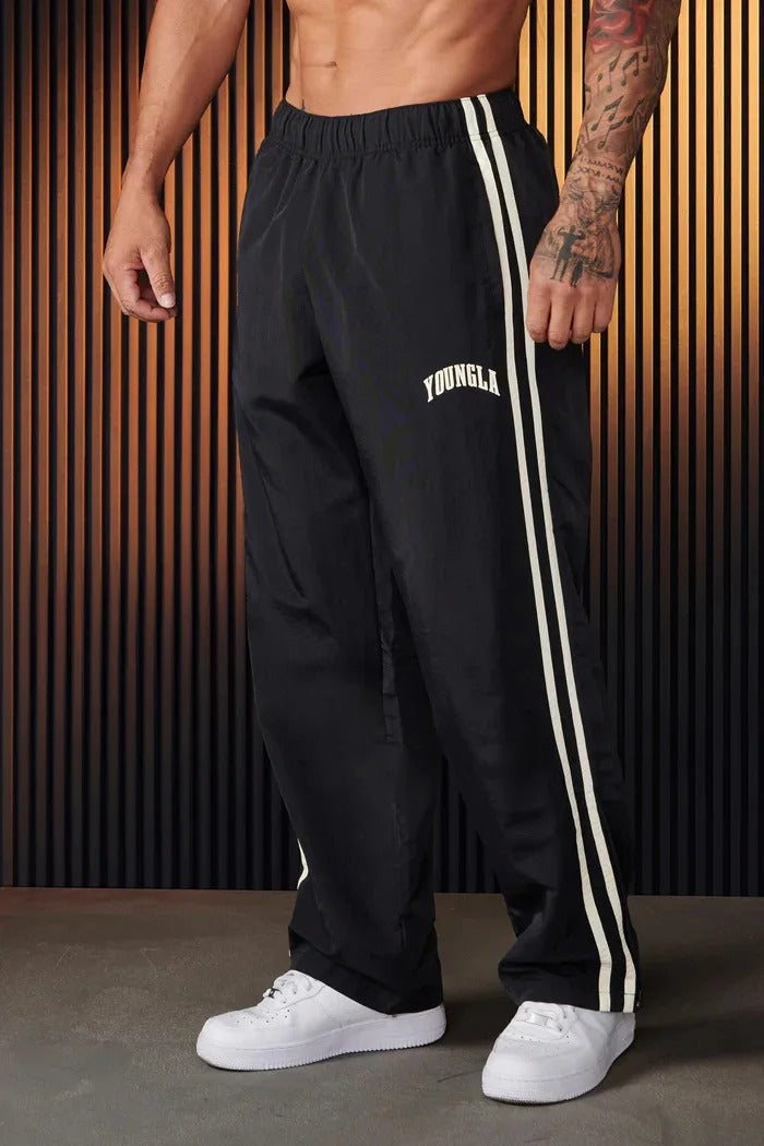 Pantalon de jogging baggy pour hommes | Confort à double rayure et cordon de serrage