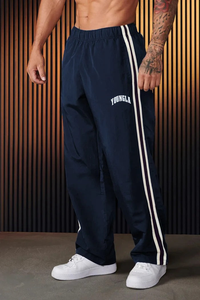 Pantalon de jogging baggy pour hommes | Confort à double rayure et cordon de serrage