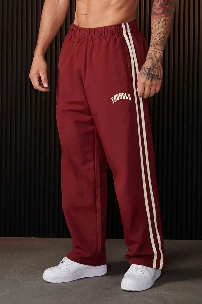Pantalon de jogging baggy pour hommes | Confort à double rayure et cordon de serrage