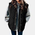 Gilet pour femmes avec boutons et poches, capuche