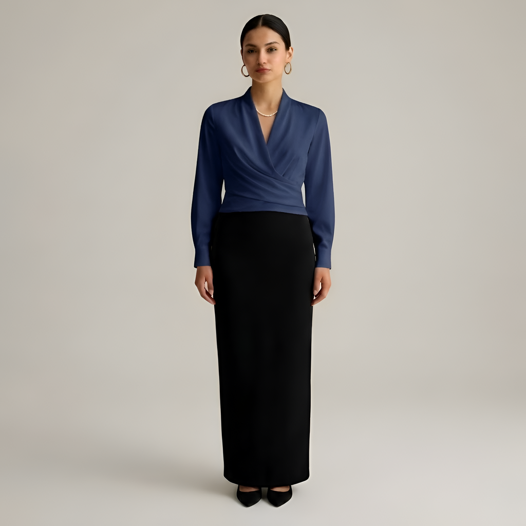 Alianna - Blouse croisée chic en satin