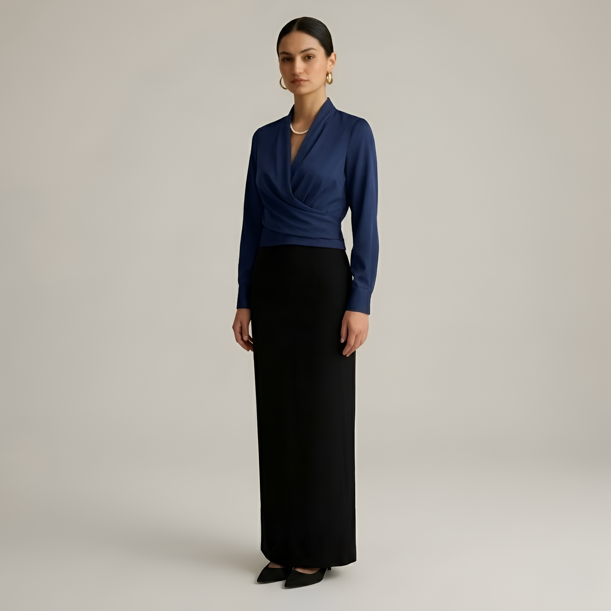 Alianna - Blouse croisée chic en satin