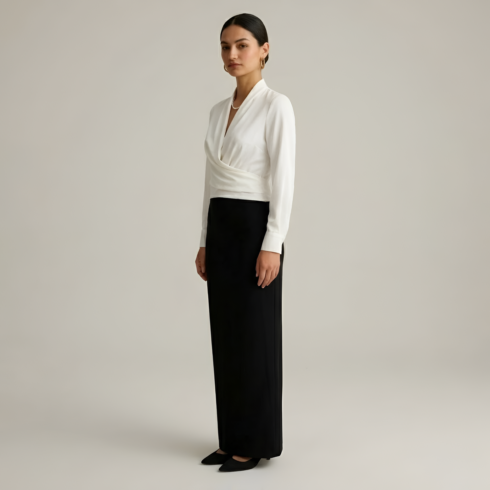 Alianna - Blouse croisée chic en satin