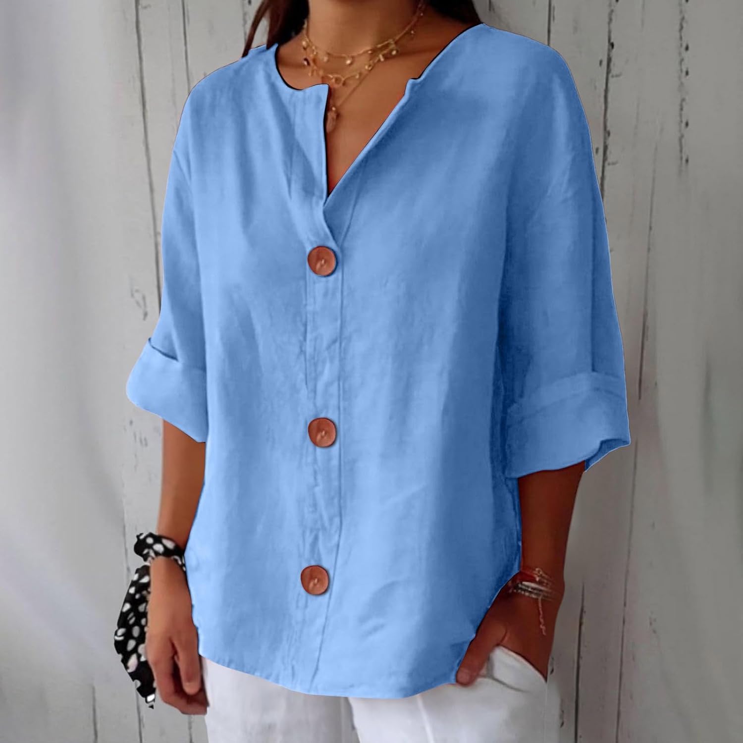 Blouse Femme | Décontractée & Légère avec Col en V