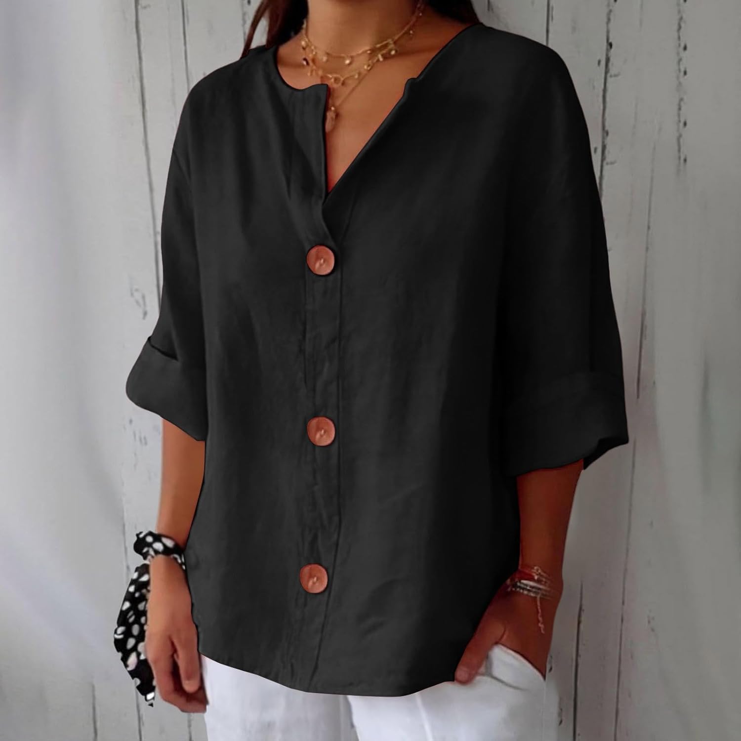 Blouse Femme | Décontractée & Légère avec Col en V