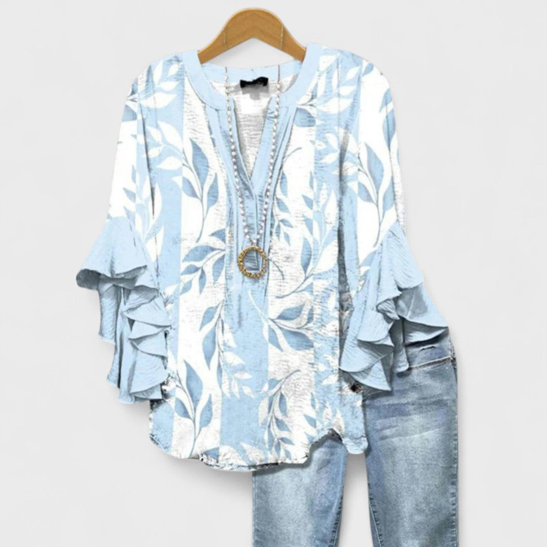 Blouse Femme | Manches Volantes & Décolleté V Flatteur