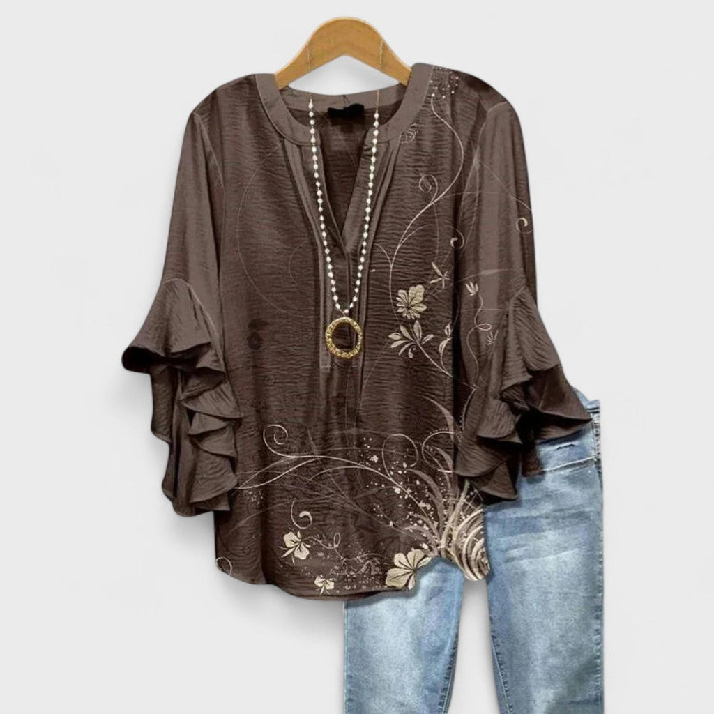 Blouse Femme | Manches Volantes & Décolleté V Flatteur