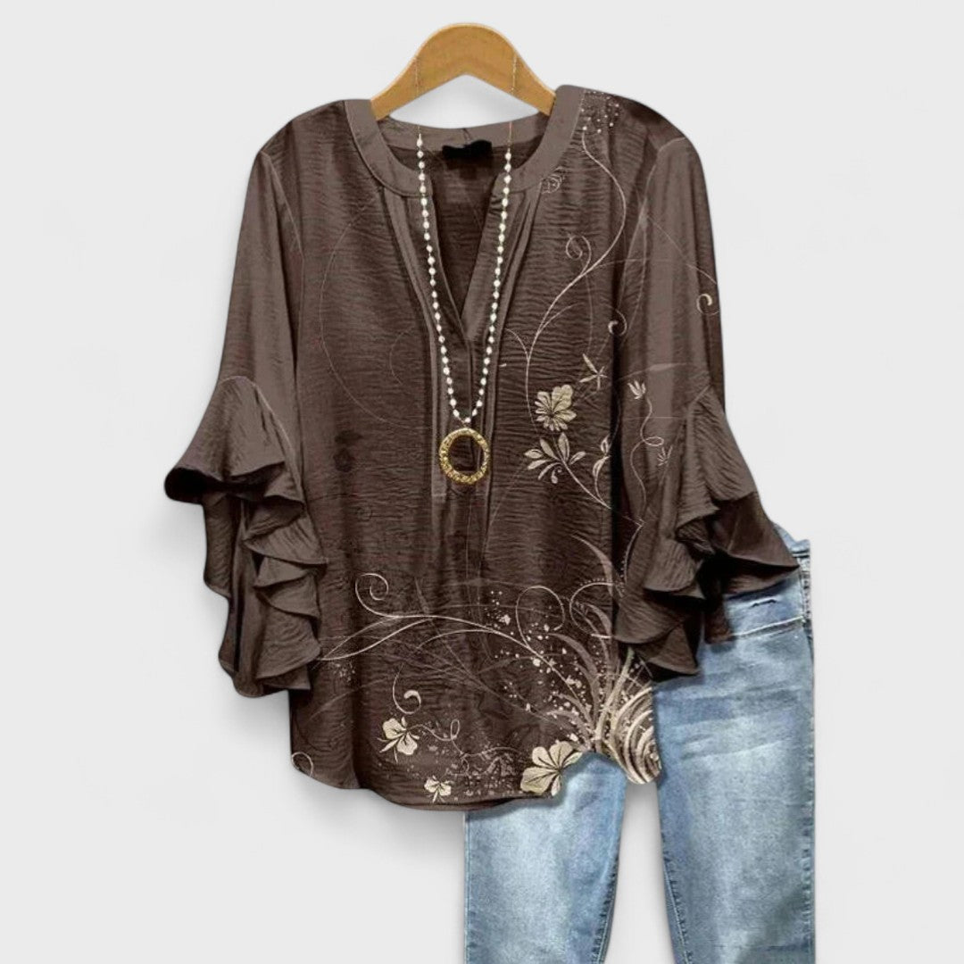 Blouse Femme | Manches Volantes & Décolleté V Flatteur