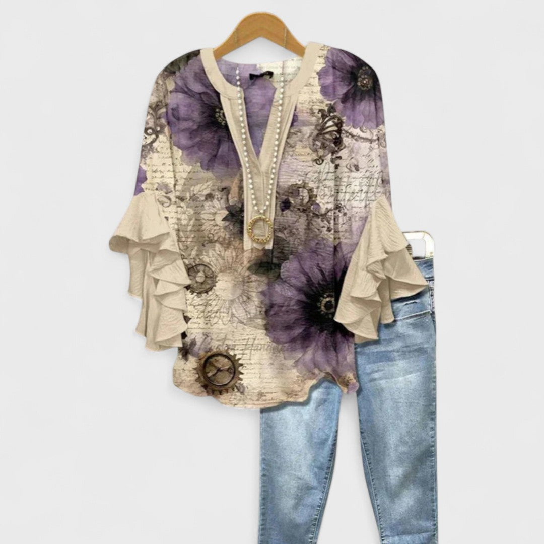 Blouse Femme | Manches Volantes & Décolleté V Flatteur