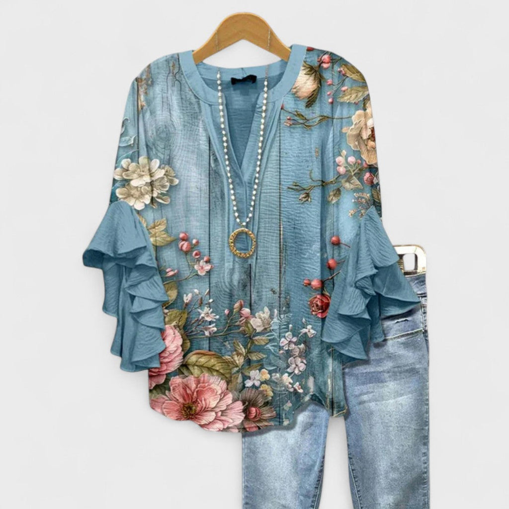 Blouse Femme | Manches Volantes & Décolleté V Flatteur