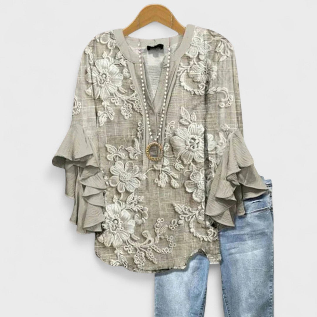 Blouse Femme | Manches Volantes & Décolleté V Flatteur