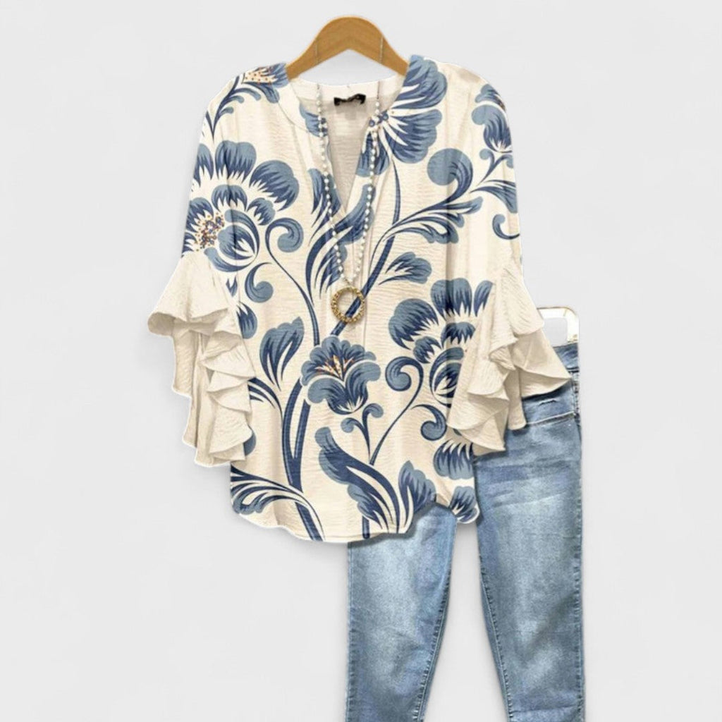 Blouse Femme | Manches Volantes & Décolleté V Flatteur