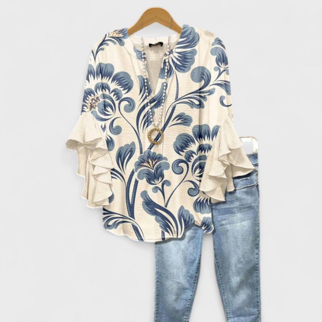 Blouse Femme | Manches Volantes & Décolleté V Flatteur