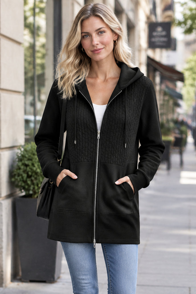 Veste à Capuche Zippée pour Femmes