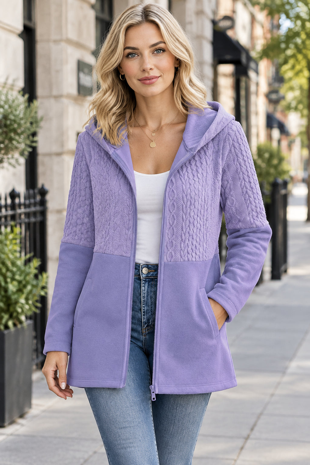 Veste à Capuche Zippée pour Femmes