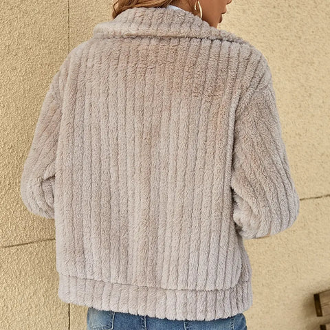 Deborah - Gilet en Fleece Teddy Élegant