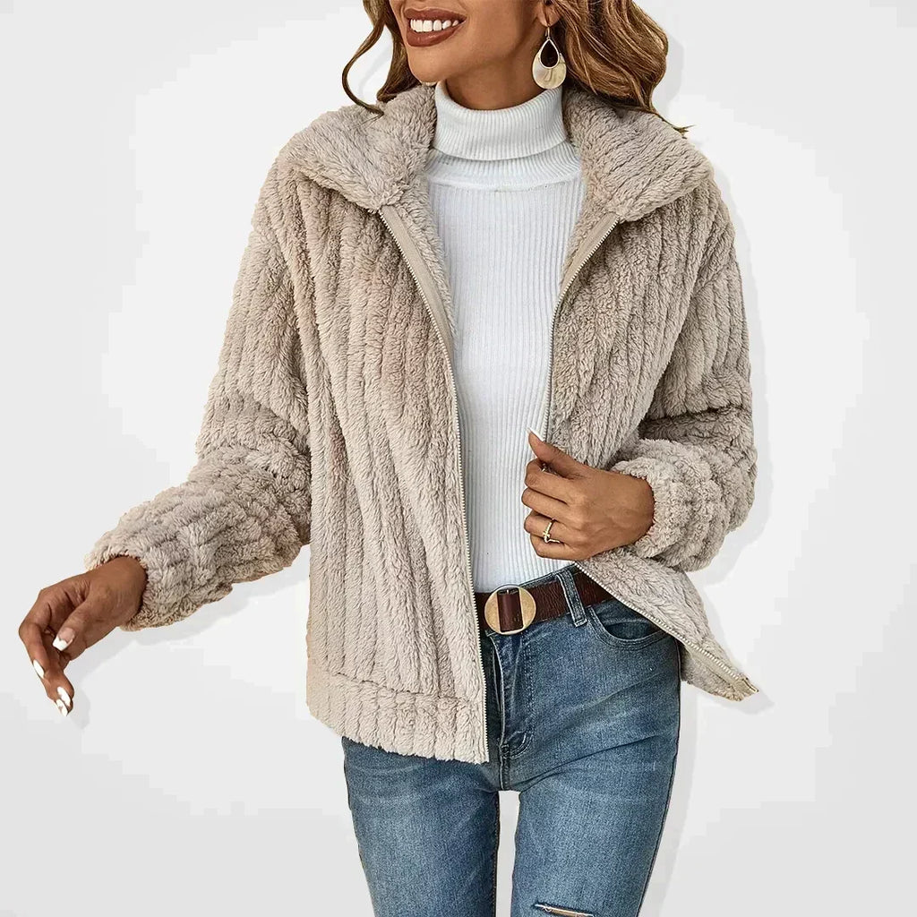 Deborah - Gilet en Fleece Teddy Élegant