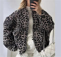 Veste bomber femme | Fermeture éclair & motif léopard