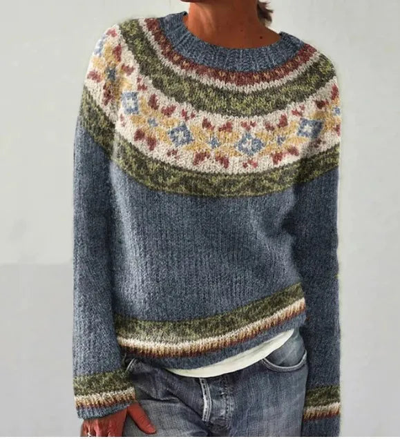 Martine - Pull Vintage Tricoté Élégant