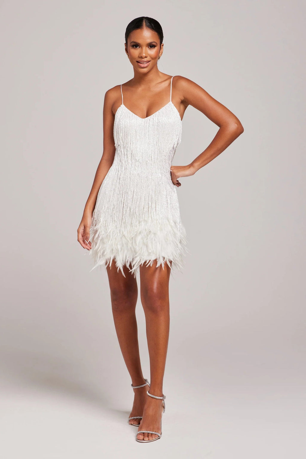 Robe de Cocktail Femme | Franges Sans Manches