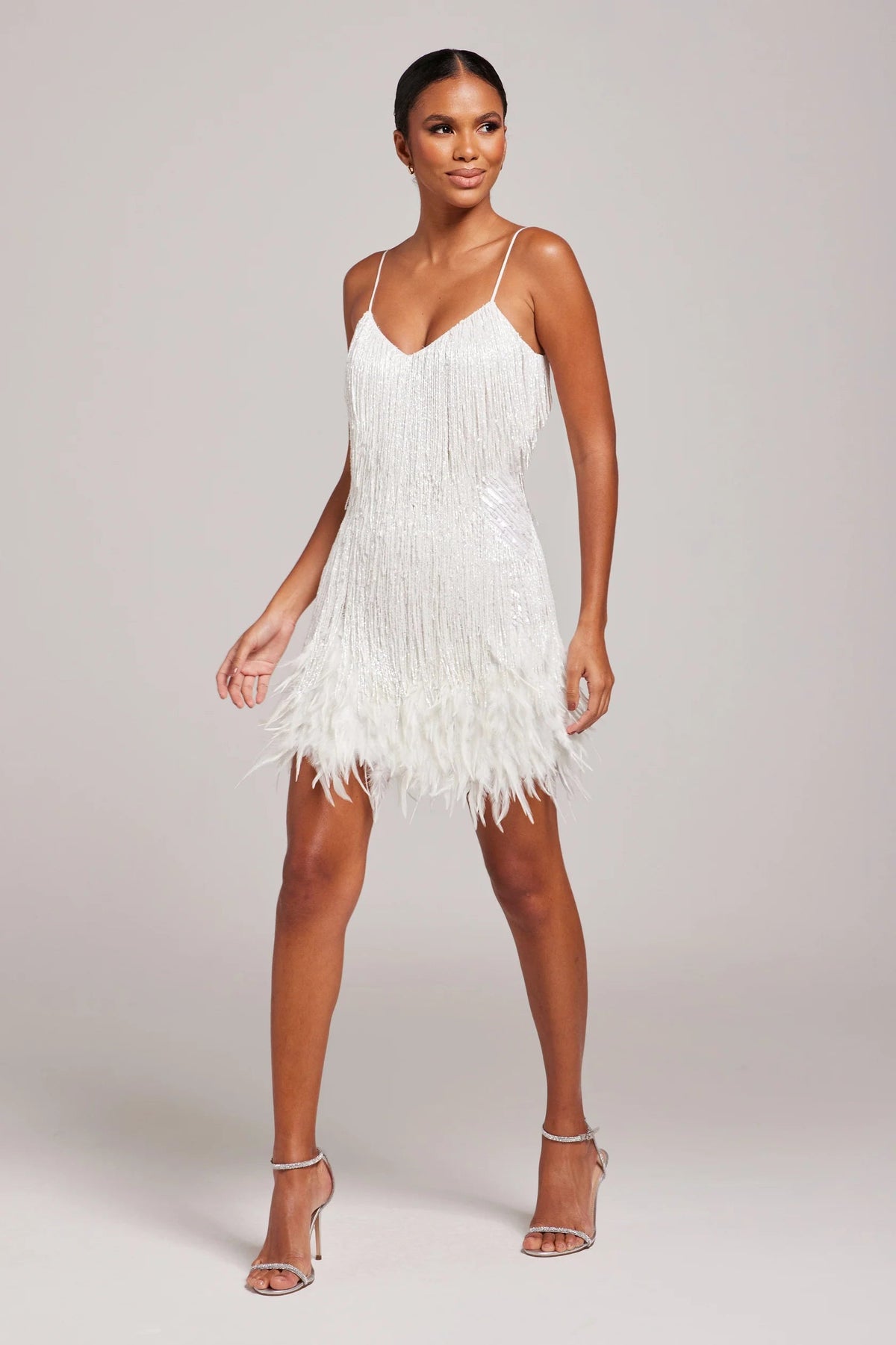 Robe de Cocktail Femme | Franges Sans Manches