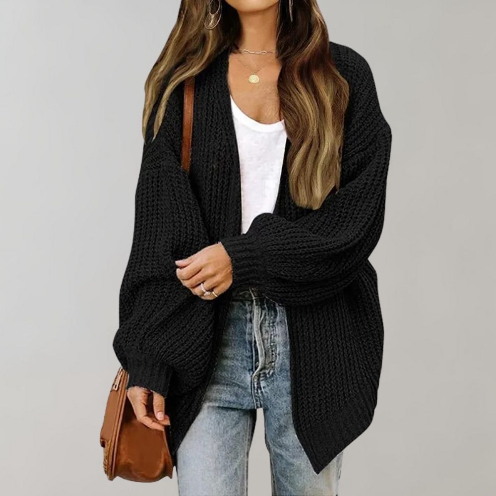 Diana - Gilet Oversized Élégant en Maille Épais