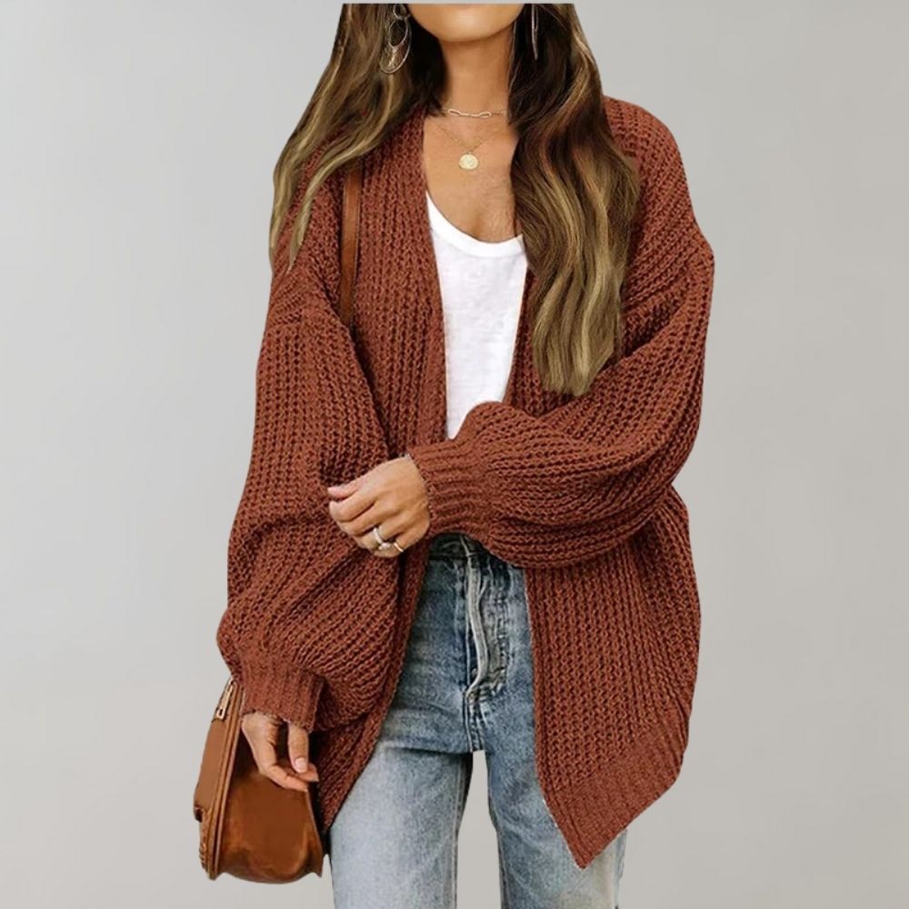 Diana - Gilet Oversized Élégant en Maille Épais