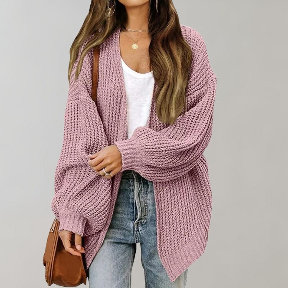 Diana - Gilet Oversized Élégant en Maille Épais
