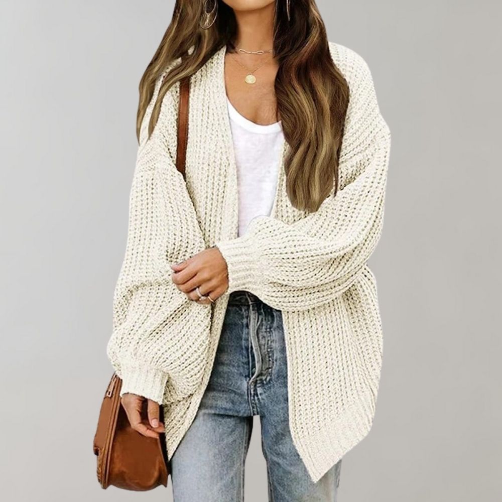 Diana - Gilet Oversized Élégant en Maille Épais