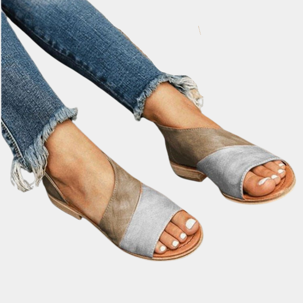 Sandales Ouvertes à Bride Large avec Enfilage Facile pour Femmes | Idéal pour Saisons Chaudes
