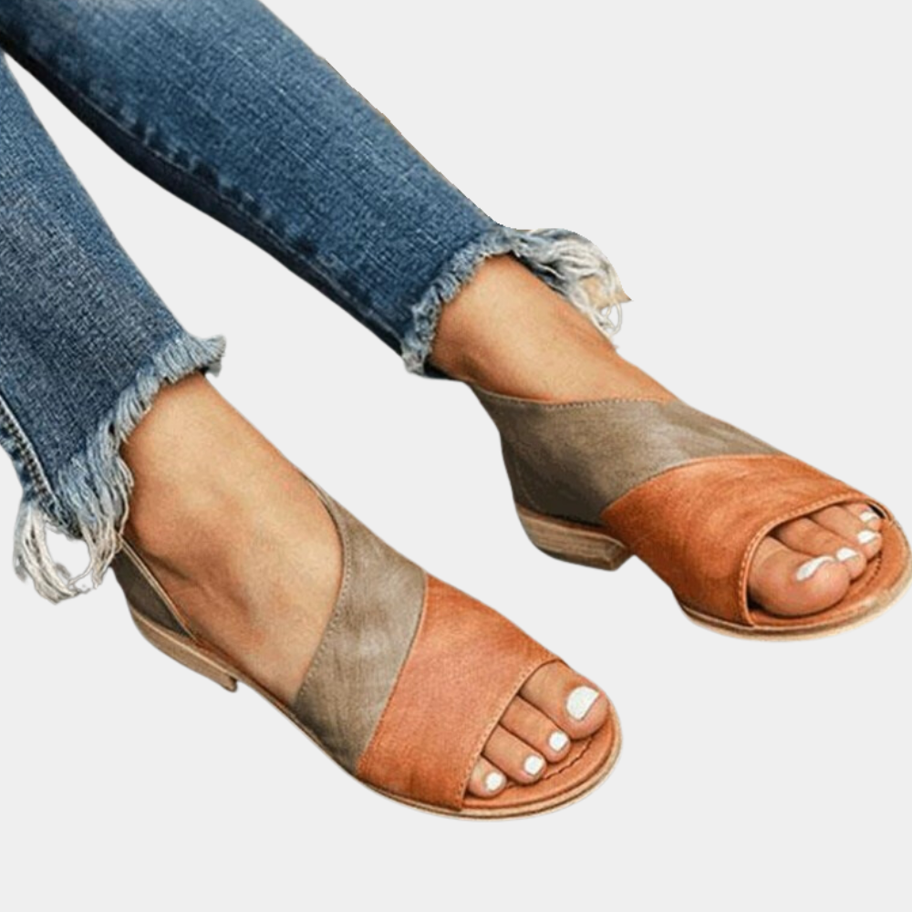 Sandales Ouvertes à Bride Large avec Enfilage Facile pour Femmes | Idéal pour Saisons Chaudes