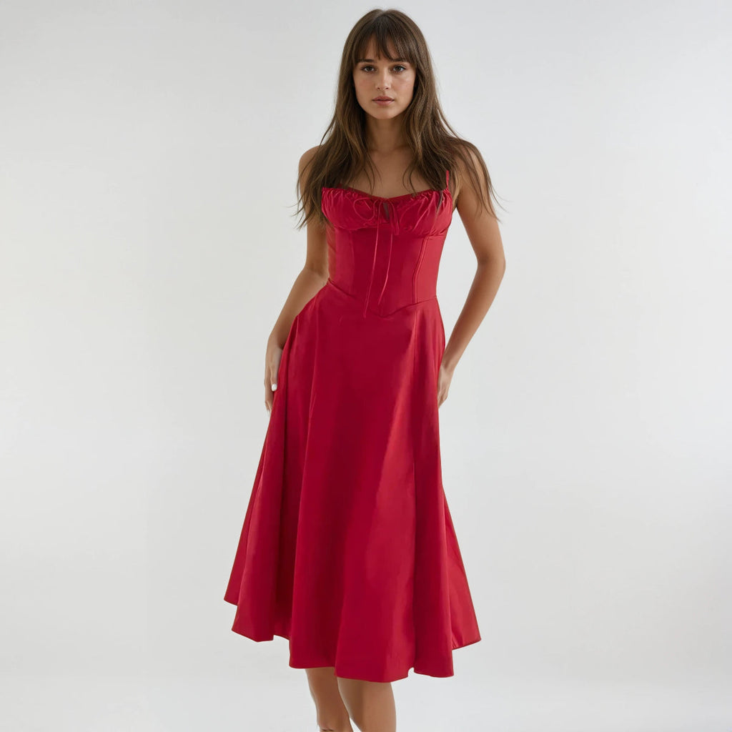 Robe Midi de Fête Cute Corset Catherine