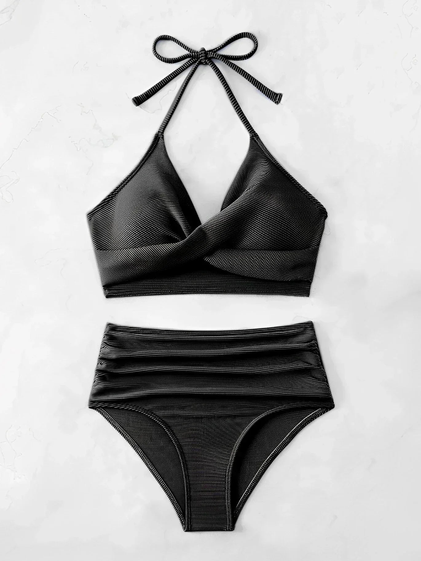 Bikini Femme | Taille Haute & Texture Rippée