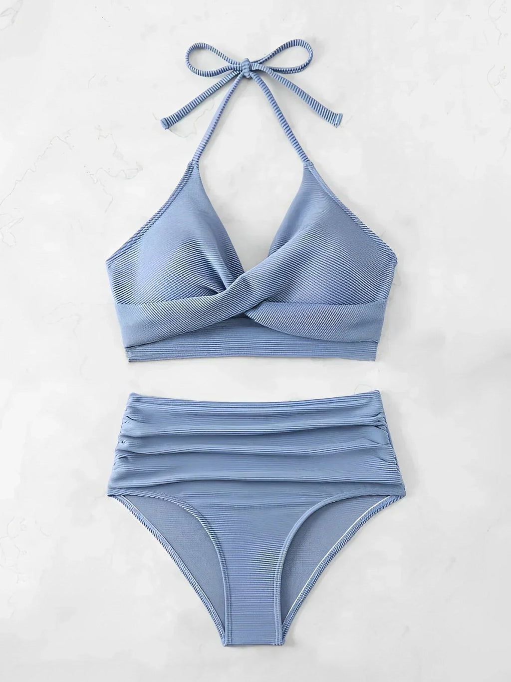 Bikini Femme | Taille Haute & Texture Rippée