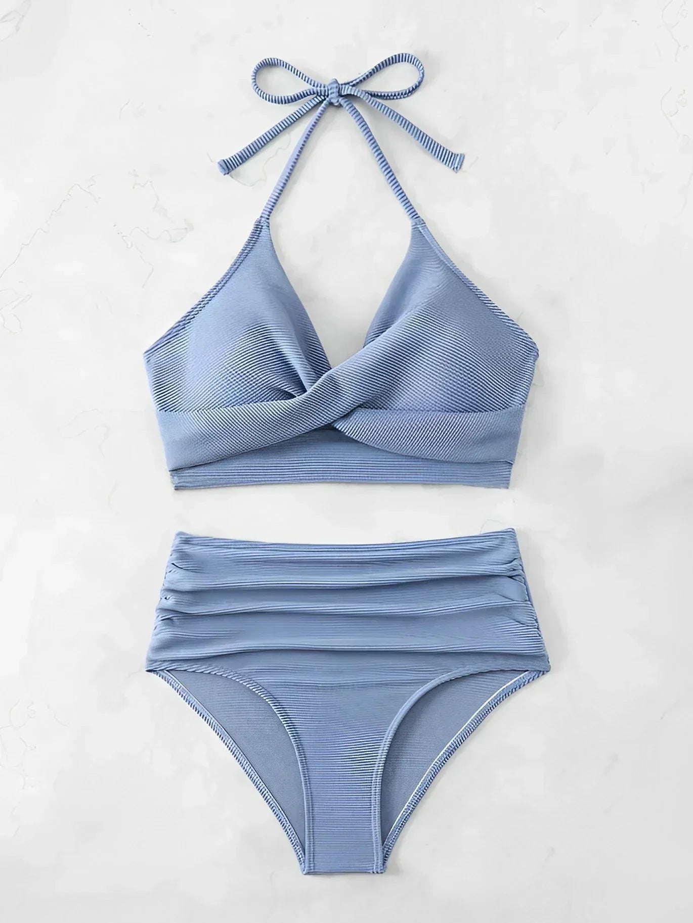 Bikini Femme | Taille Haute & Texture Rippée