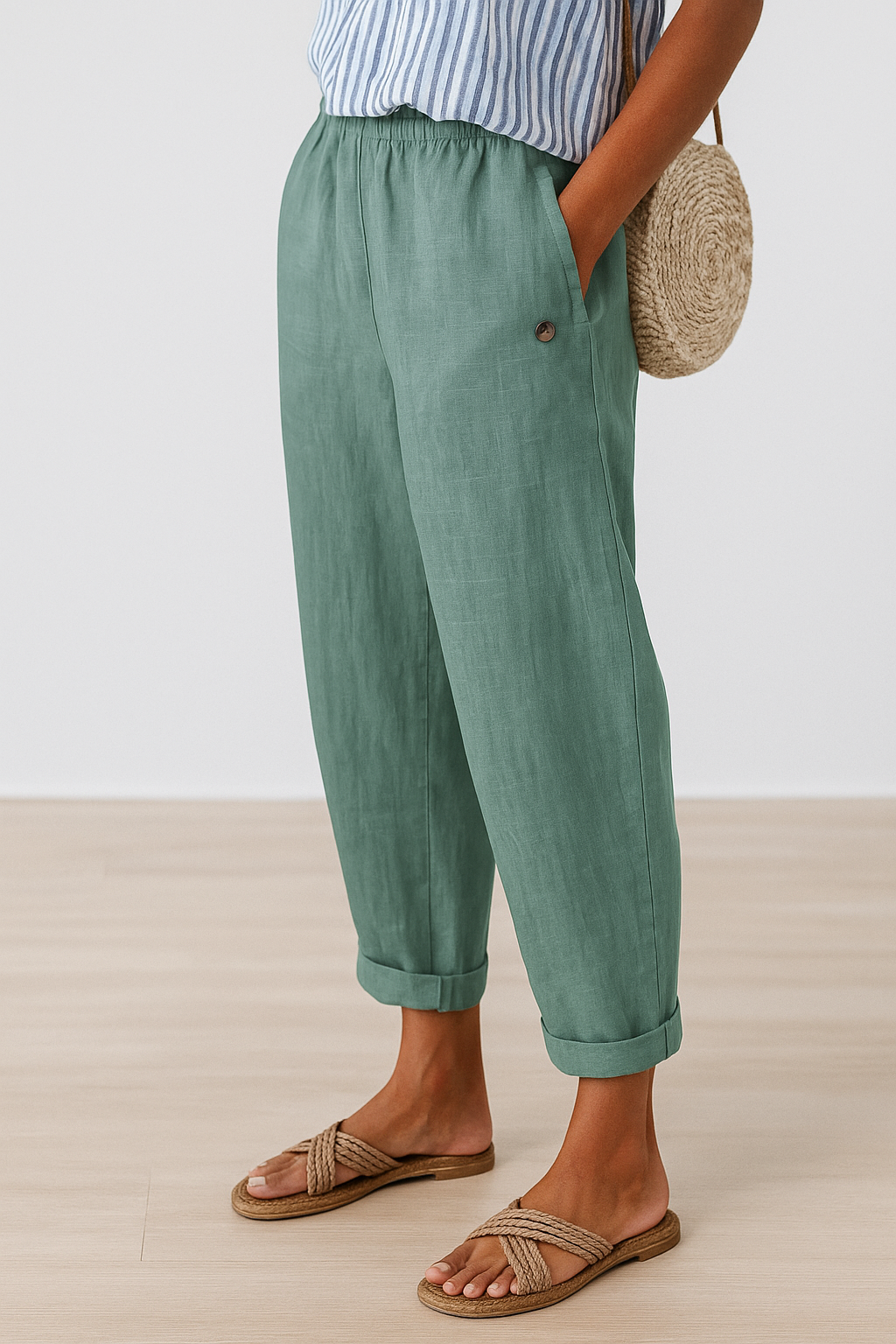 Pantalon Femme | Taille Haute Ajusté