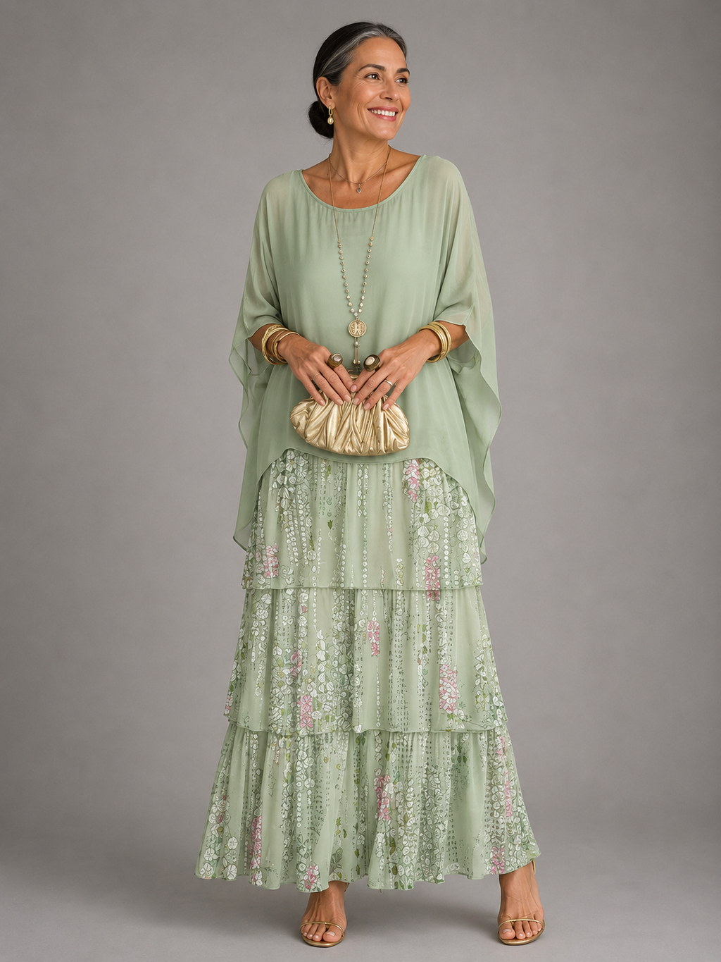 Lara | Robe maxi pour femmes avec col rond et poches