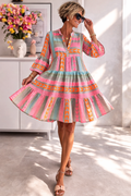 Elena | Robe midi fluide à motifs